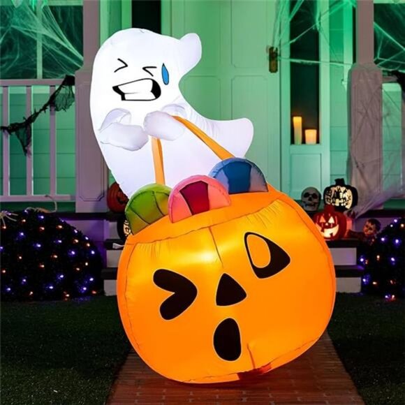 5 FT Tall Halloween Inflatables Outdoor Decorations, Inflatable Cute - Picture 7 of 7